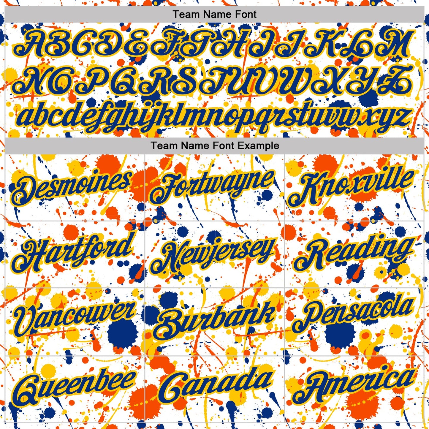 Custom Graffiti Pattern Royal White Orange-Yellow Vibrant Multi-Color Abstract Splatter Performance Polo Shirt
