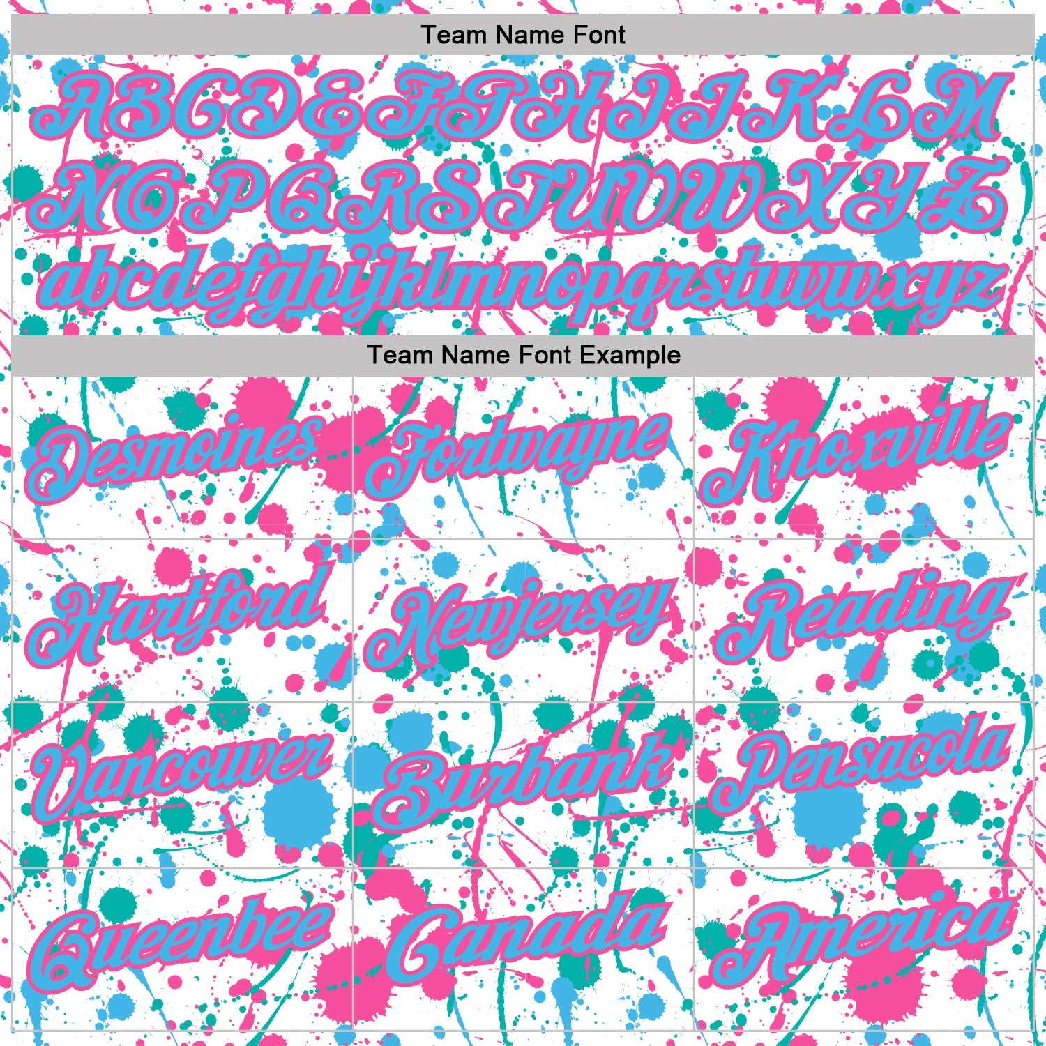 Custom Graffiti Pattern Sky Blue White Pink-Aqua Vibrant Multi-Color Abstract Splatter Performance Polo Shirt