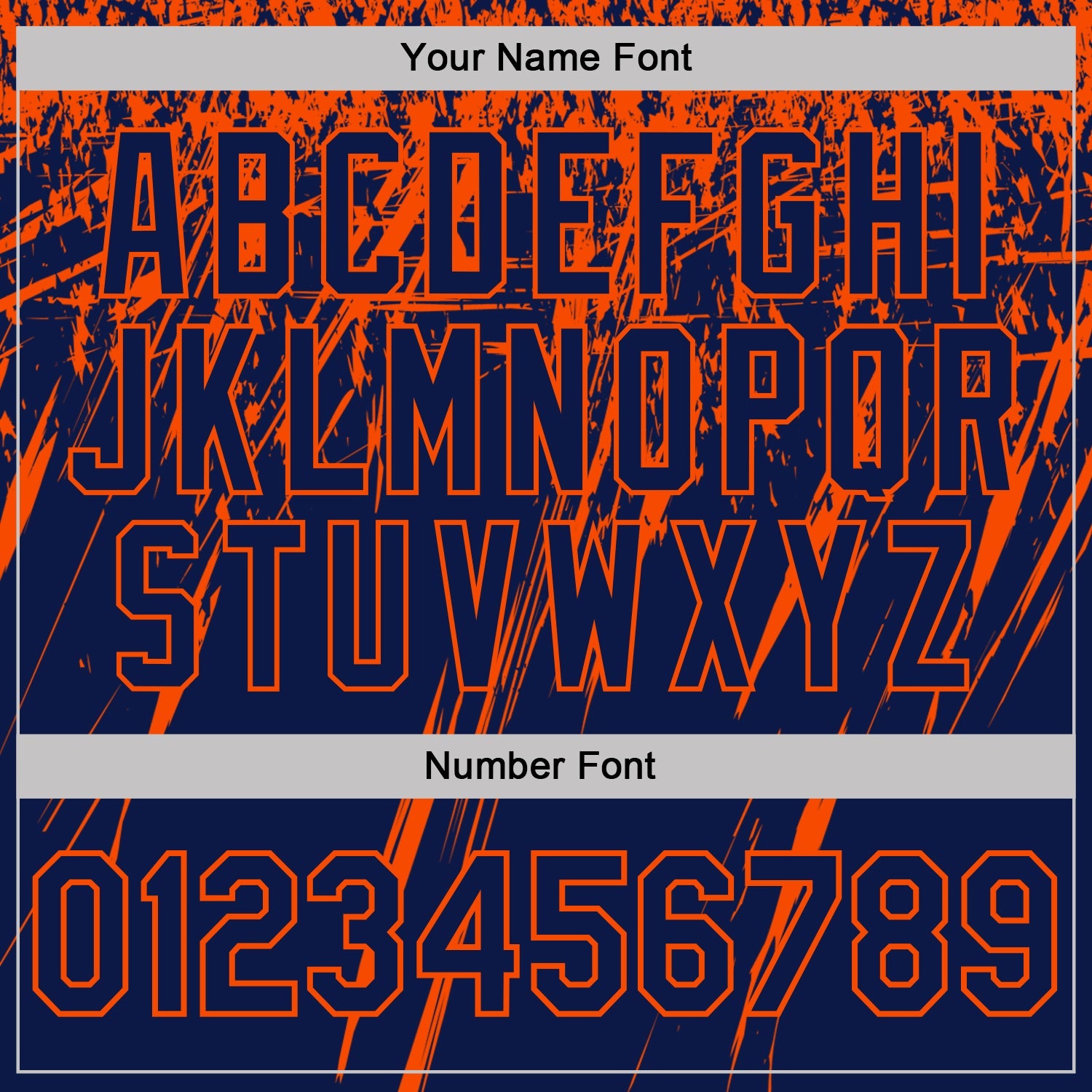 Custom Navy-Orange Distressed Scratch Brush Stroke Performance Polo Shirt