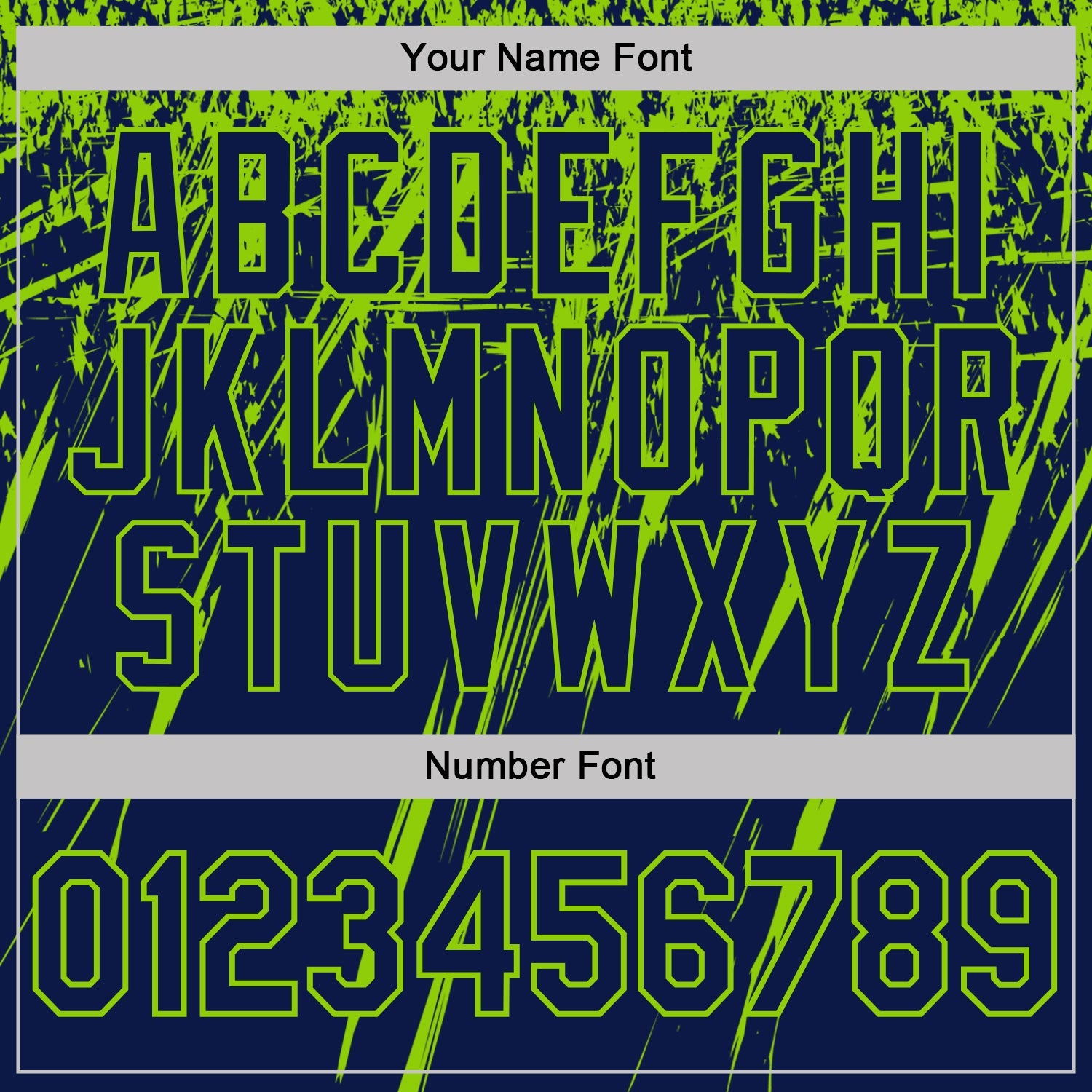Custom Navy-Neon Green Distressed Scratch Brush Stroke Performance Polo Shirt