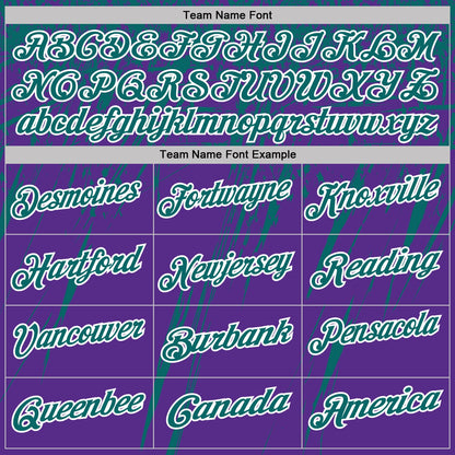 Custom Purple Teal-White Distressed Scratch Brush Stroke Performance Polo Shirt