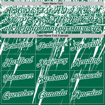 Custom Kelly Green-White Distressed Scratch Brush Stroke Performance Polo Shirt