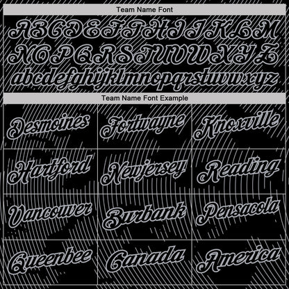 Custom Black-Gray 3D Pattern Abstract Fluid Line Performance Polo Shirt