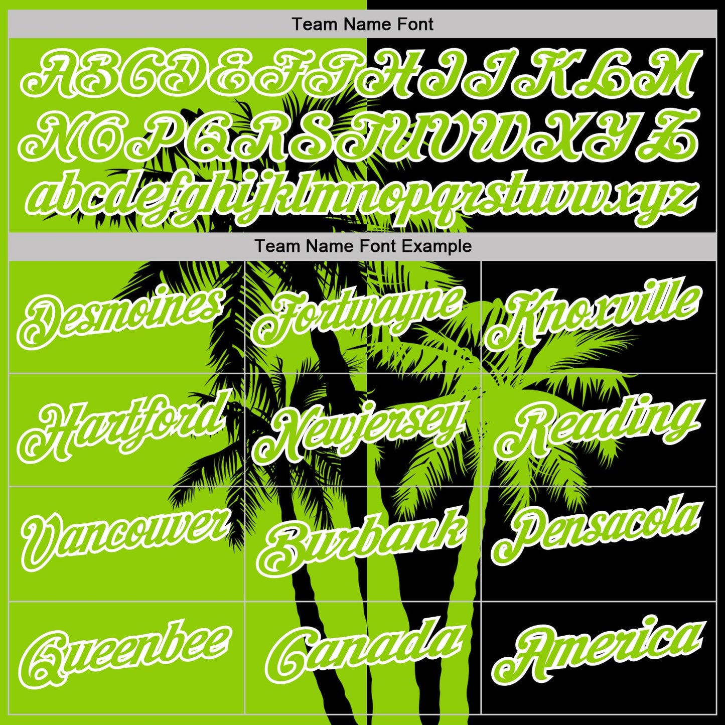 Custom Black Neon Green-White Hawaii Tropical Coastal Palm Trees Performance Polo Shirt