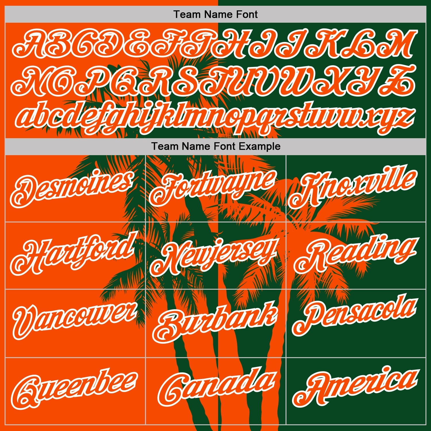 Custom Green Orange-White Hawaii Tropical Coastal Palm Trees Performance Polo Shirt