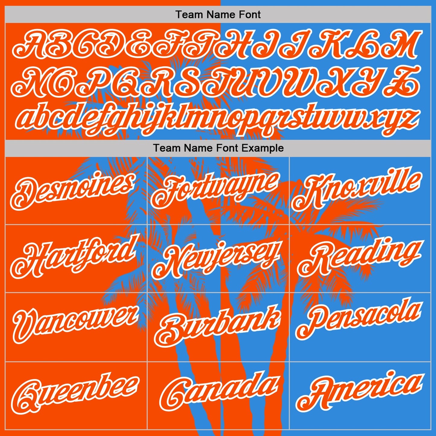 Custom Powder Blue Orange-White Hawaii Tropical Coastal Palm Trees Performance Polo Shirt