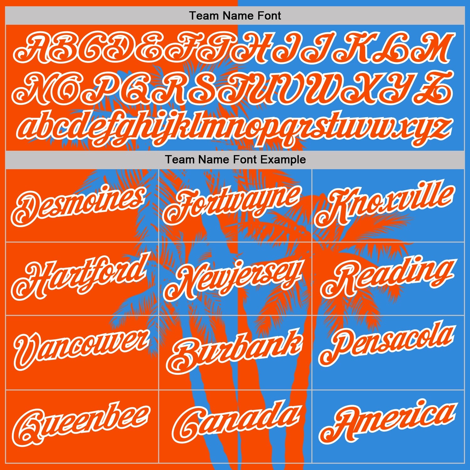 Custom Powder Blue Orange-White Hawaii Tropical Coastal Palm Trees Performance Polo Shirt