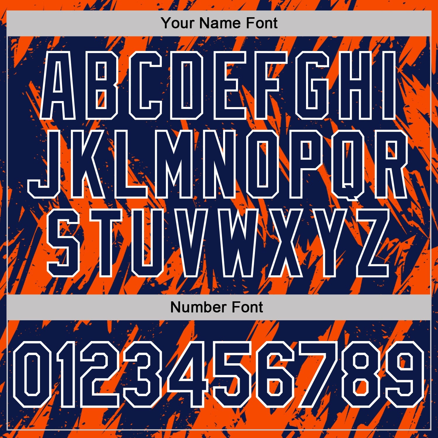 Custom Navy Orange-White Torn Sharp Brush Stroke Splatter Performance Polo Shirt