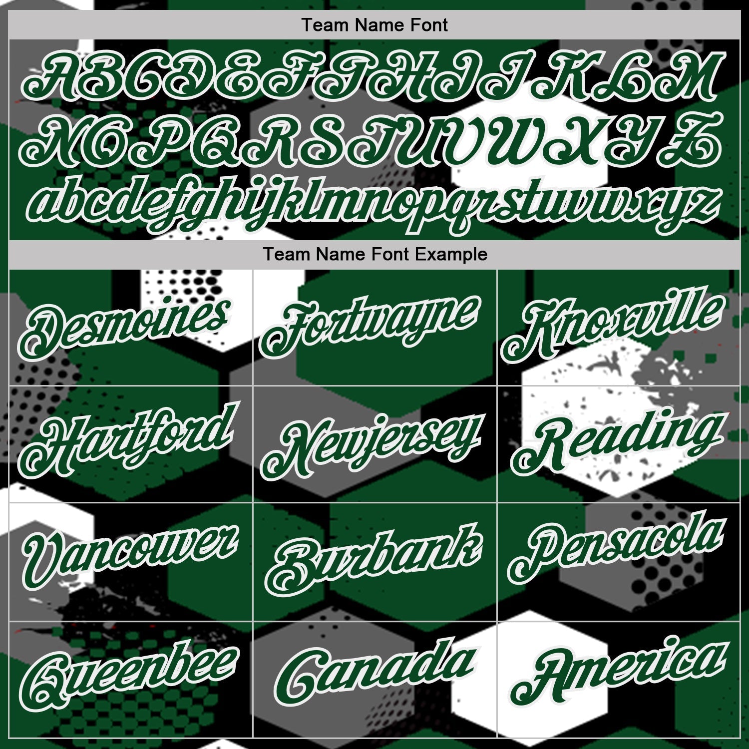 Custom Green Black Gray-White Modern Geometric Tech Hexagon Grid Performance Polo Shirt