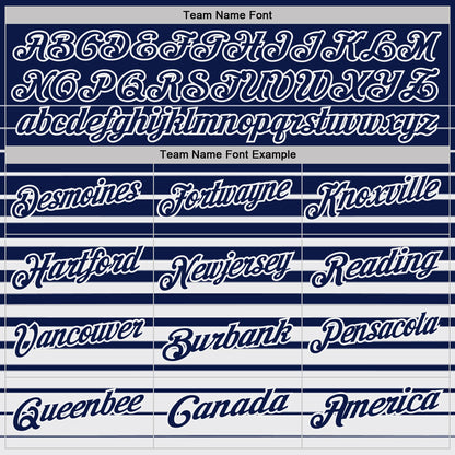 Custom Navy-White Horizontal Gradient Stripe Performance Polo Shirt