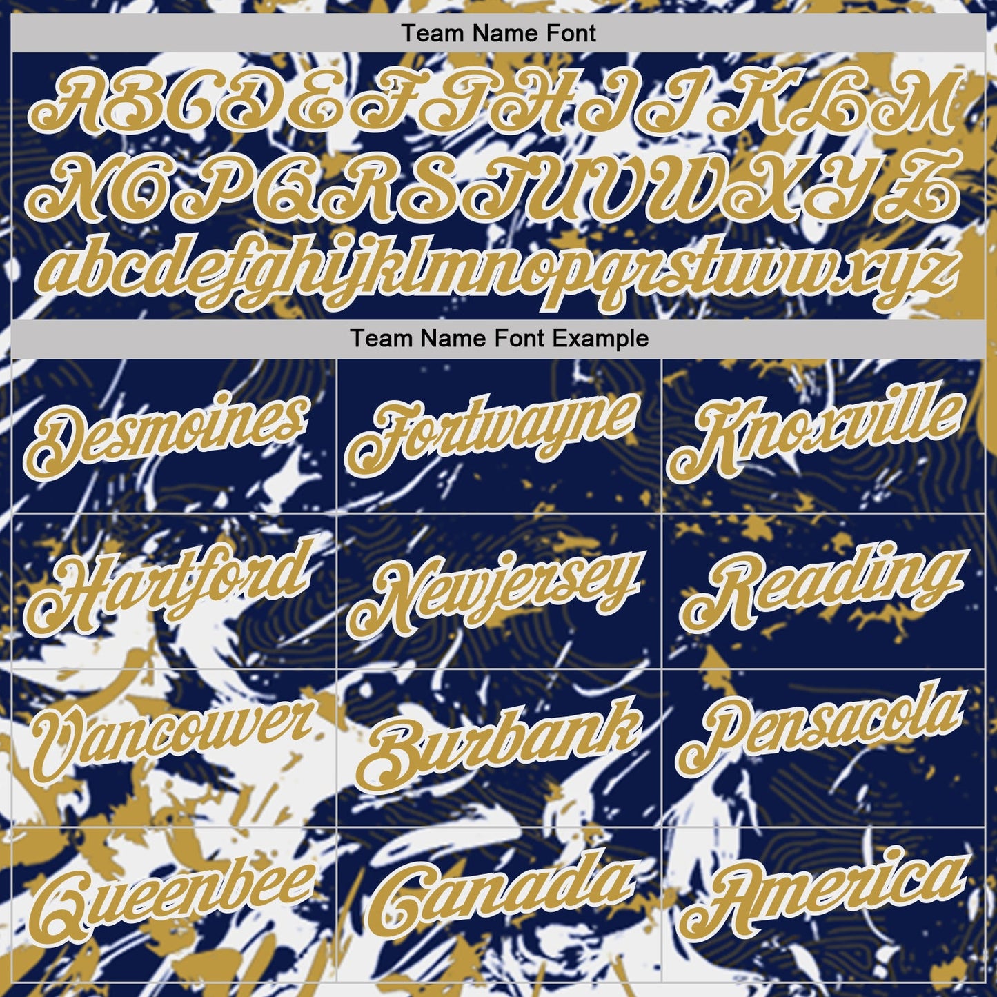 Custom Navy Old Gold-White Dynamic Splatter Brush Stroke Performance Polo Shirt