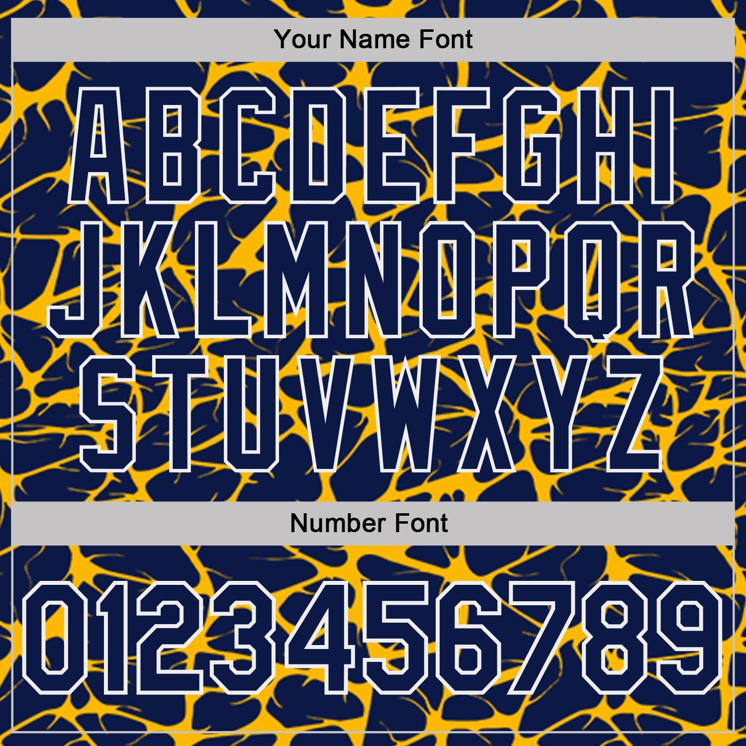 Custom Navy Gold-White 3D Pattern Abstract Network Crackle Performance Polo Shirt