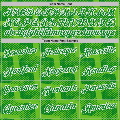 Custom Grass Green Aurora Green-White Geometric Block Diagonal Line Hatching Performance Polo Shirt