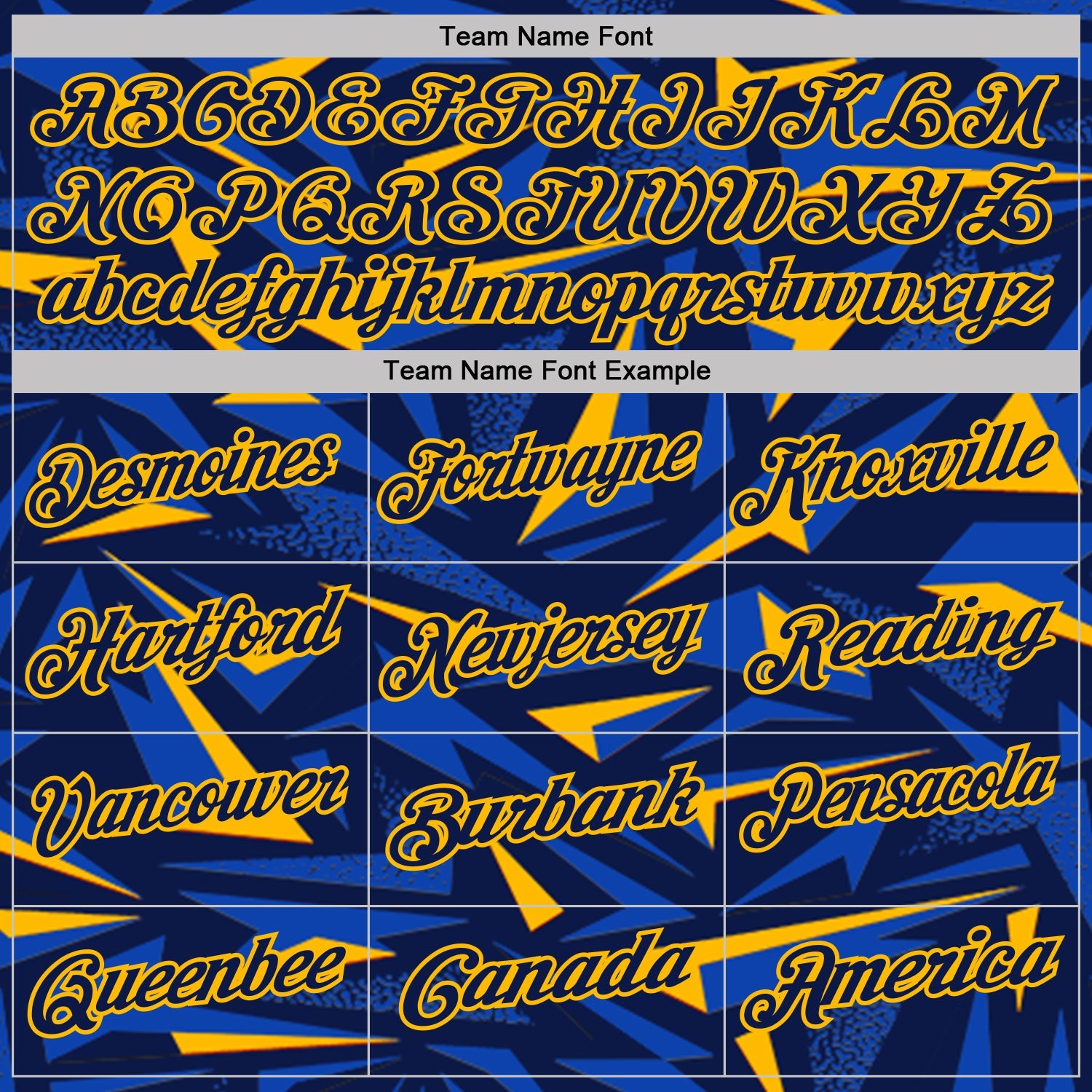 Custom Navy Thunder Blue-Gold Cyber Mecha E-sport Geometric Shards Spike Performance Polo Shirt