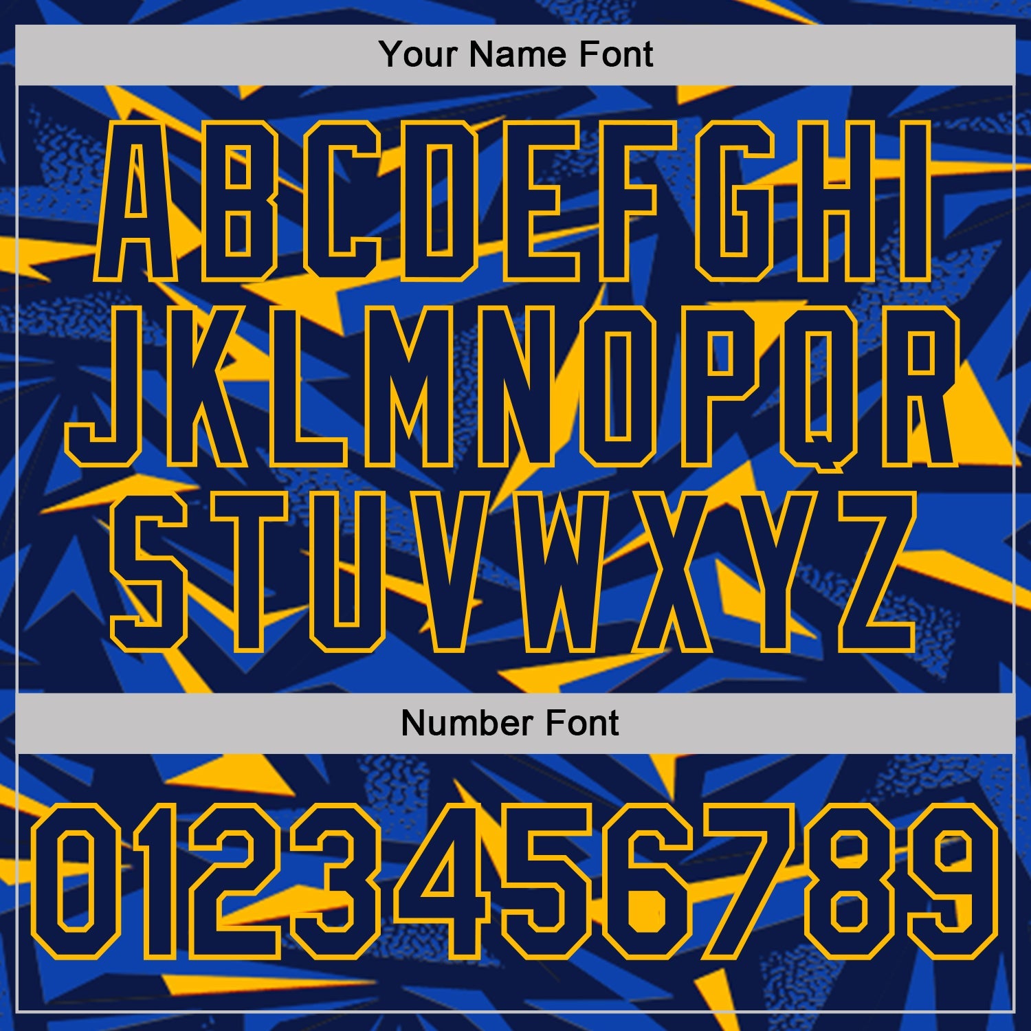 Custom Navy Thunder Blue-Gold Cyber Mecha E-sport Geometric Shards Spike Performance Polo Shirt