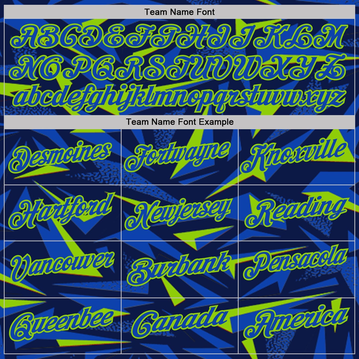 Custom Navy Thunder Blue-Neon Green Cyber Mecha E-sport Geometric Shards Spike Performance Polo Shirt