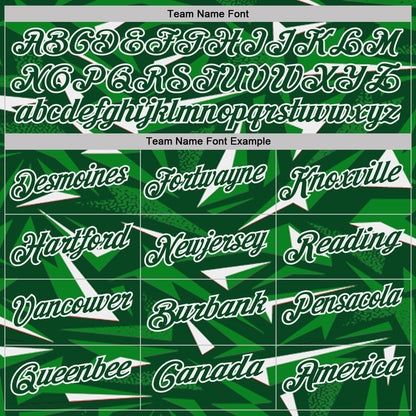 Custom Green Grass Green-White Cyber Mecha E-sport Geometric Shards Spike Performance Polo Shirt