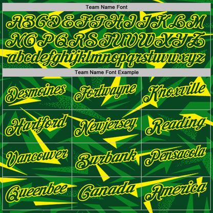Custom Green Grass Green-Light Yellow Cyber Mecha E-sport Geometric Shards Spike Performance Polo Shirt
