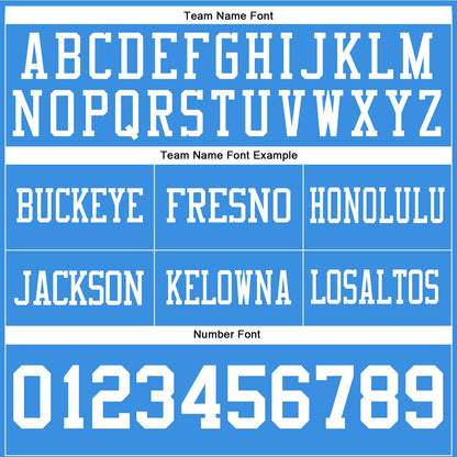 Custom Powder Blue White Authentic Football Jersey
