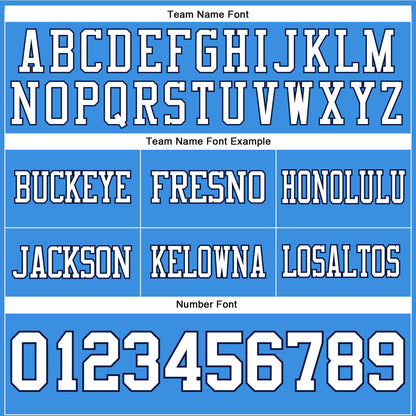 Custom Powder Blue White-Navy Authentic Football Jersey