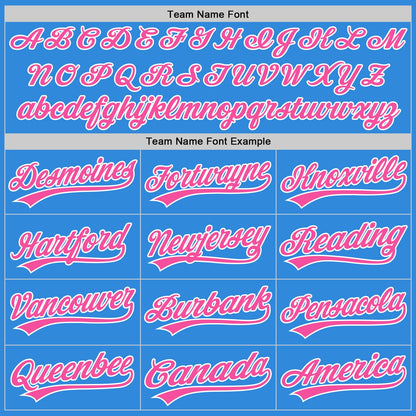 Custom Stitched Powder Blue Pink-White Baseball Pullover Sweatshirt Hoodie