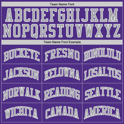 Custom Purple Gray-White Authentic Throwback Basketball Jersey