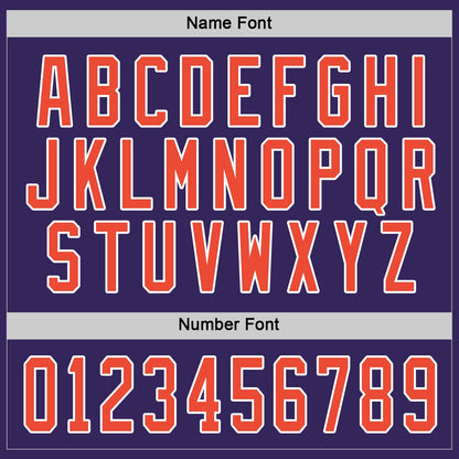 Custom Purple Orange-White Hockey Jersey