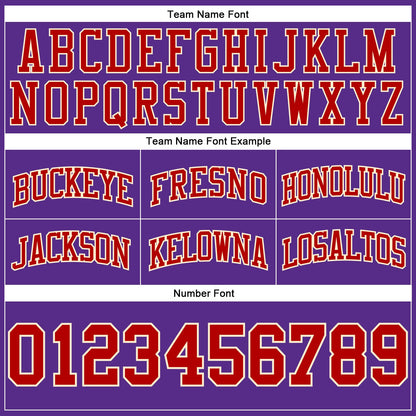 Custom Purple Red-Cream Authentic Throwback Basketball Shorts