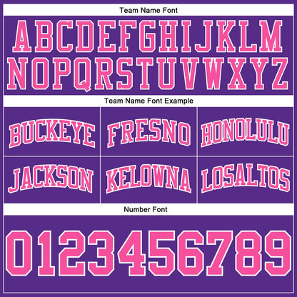Custom Purple Pink-White Authentic Throwback Basketball Shorts
