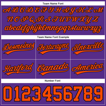Custom Purple Orange-Black Authentic Throwback Basketball Shorts