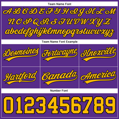 Custom Purple Gold-Black Authentic Basketball Shorts