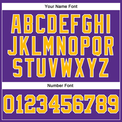 Custom Purple Gold-White Authentic Football Jersey