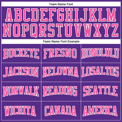 Custom Purple Pink-White Authentic Football Jersey