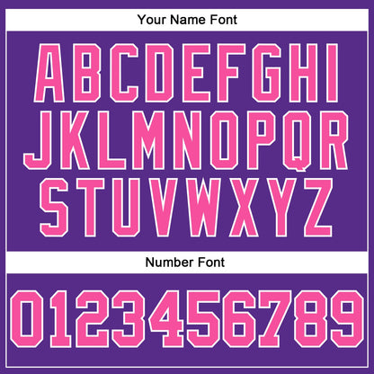 Custom Purple Pink-White Authentic Football Jersey