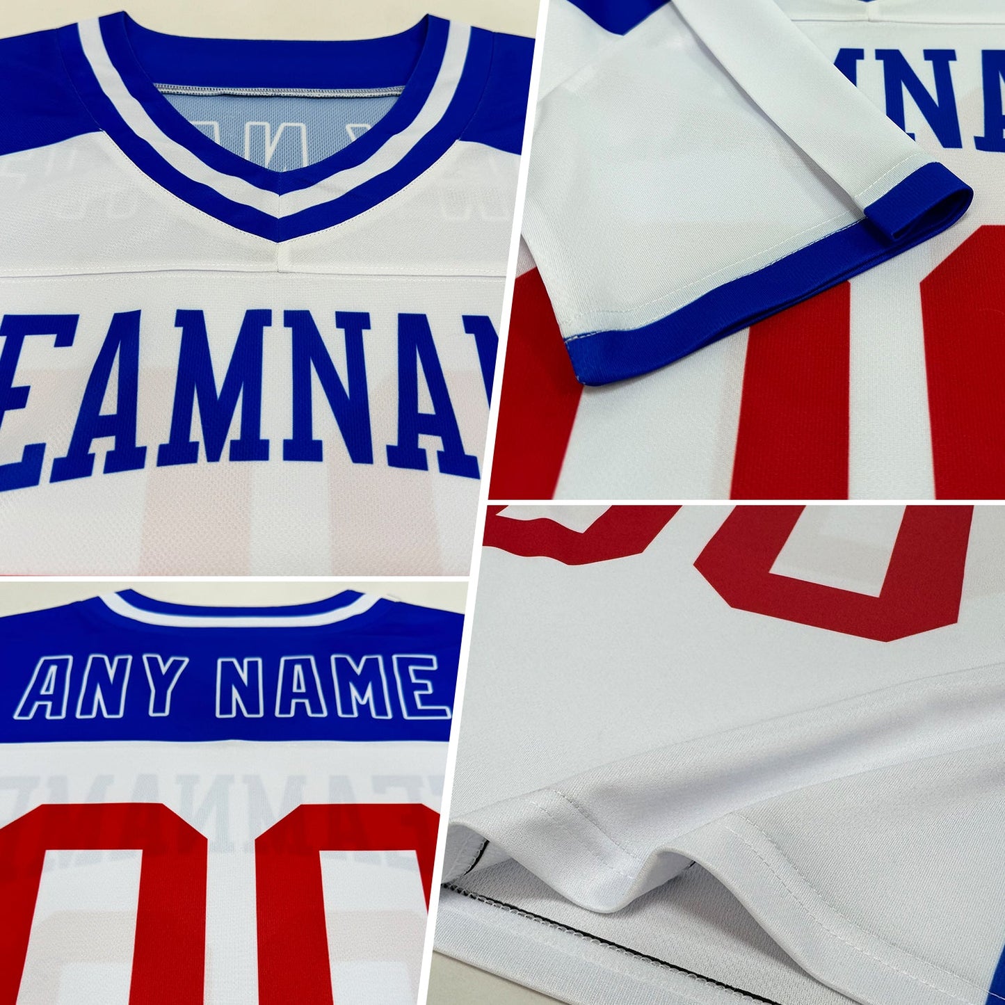 Custom Purple Light Blue-White Authentic Football Jersey