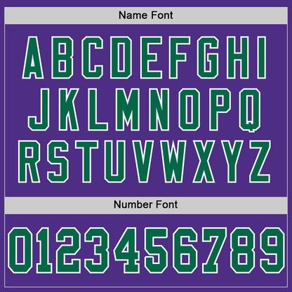 Custom Purple Kelly Green-White Mesh Authentic Throwback Football Jersey