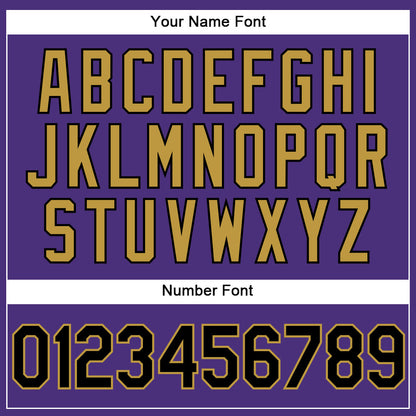 Custom Stitched Purple Black-Old Gold Sports Pullover Sweatshirt Hoodie