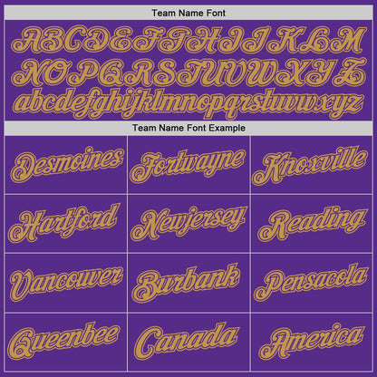 Custom Purple Old Gold Authentic Throwback Basketball Jersey