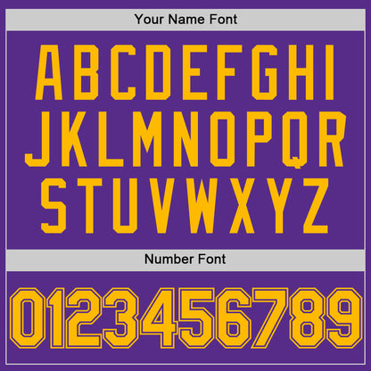 Custom Purple Gold Authentic Throwback Basketball Jersey