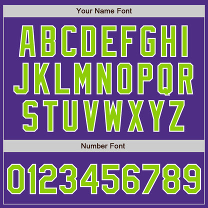 Custom Stitched Purple Neon Green-White Baseball Pullover Sweatshirt Hoodie