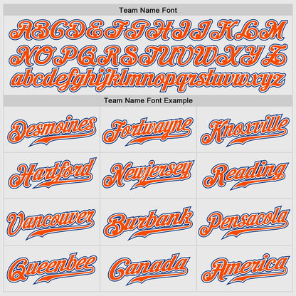 Custom White Royal Pinstripe Orange-Royal Authentic Raglan Sleeves Baseball Jersey
