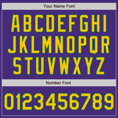 Custom Purple Yellow-Kelly Green Authentic Raglan Sleeves Baseball Jersey