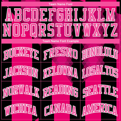 Custom Red Pink-Black Round Neck Sublimation Basketball Uniform Jersey