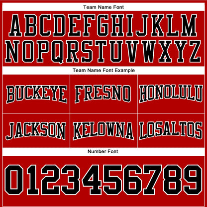 Custom Stitched Red Black-White Football Pullover Sweatshirt Hoodie