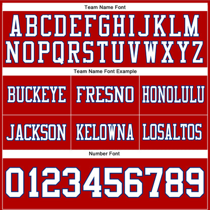 Custom Red White-Royal Authentic Football Jersey