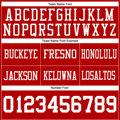 Custom Red White Authentic Football Jersey