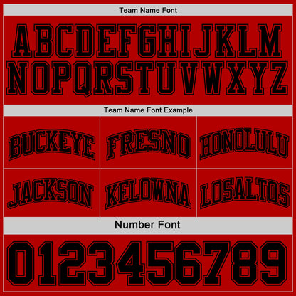 Custom Reversible Black Red Double Side Sublimation Basketball Set Jersey