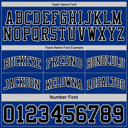 Custom Reversible Black Royal-White Double Side Sublimation Basketball Set Jersey