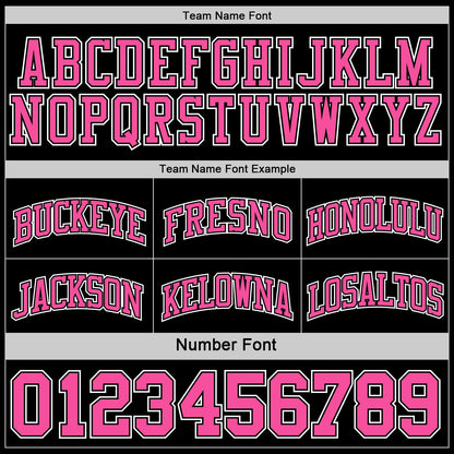 Custom Reversible Black Pink-White Double Side Sublimation Basketball Set Jersey