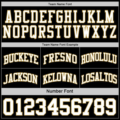 Custom Reversible Black White-Old Gold Double Side Sublimation Basketball Set Jersey